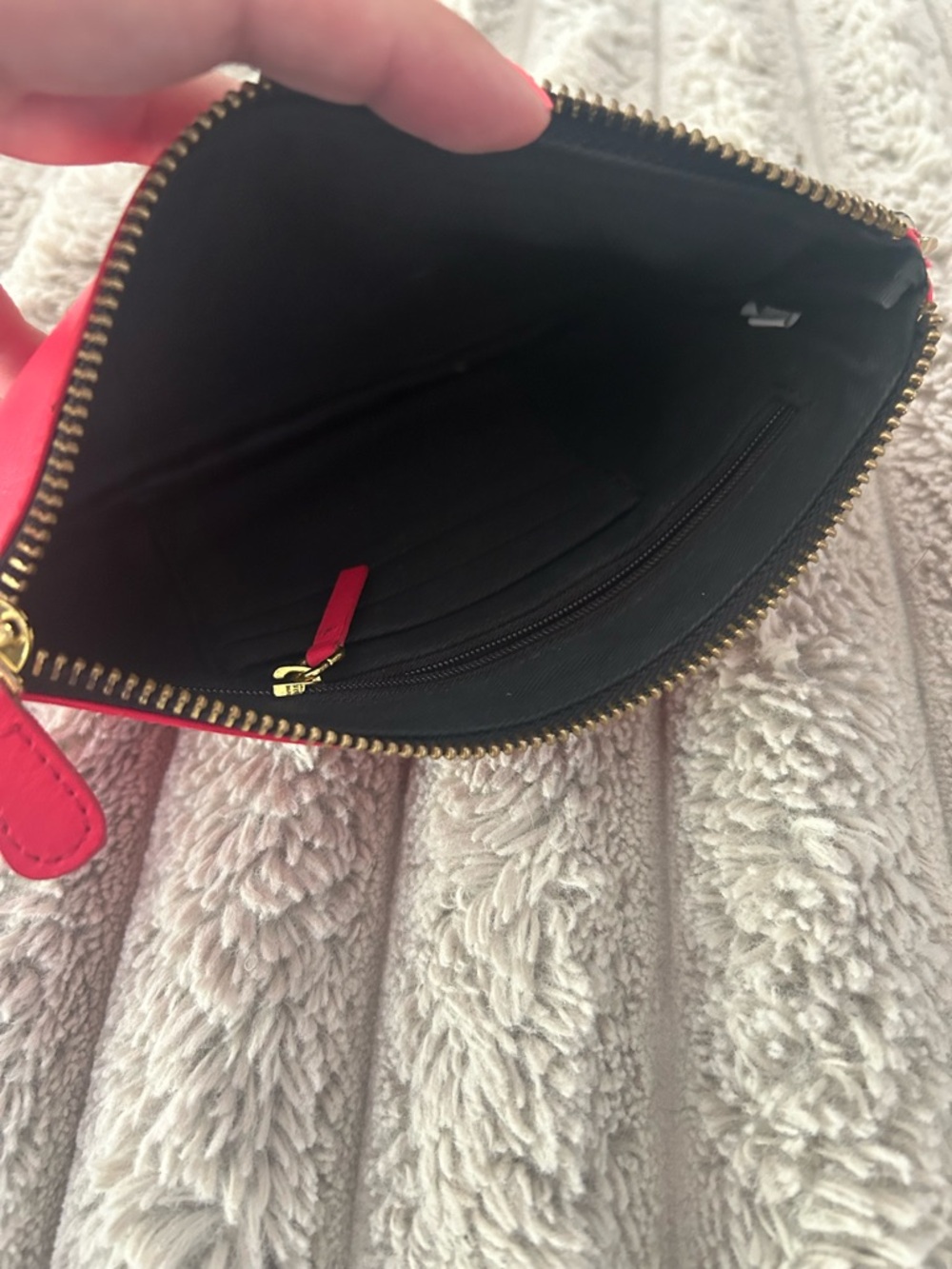 Lodis Red Wristlet Clutch - Sleek Everyday Carry with coral strap - Picture 2 of 5